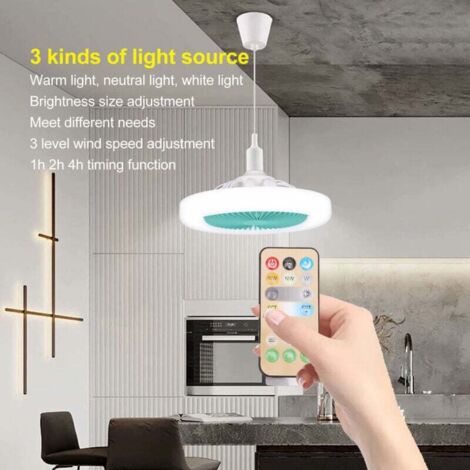 Ventilateur Plafonnier LED YUNLONG 78cm WiFi - Compatible Alexa Google Home Lumière Et Ventilo