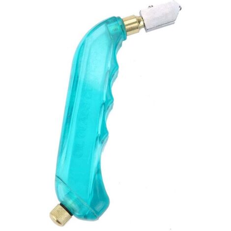 Professionnel Coupeur de Verre Poignée en Plastique Professionnel d'Alimentation en Huile pour Bouteilles en Verre Miroirs Vitres(Blue) (1/4)