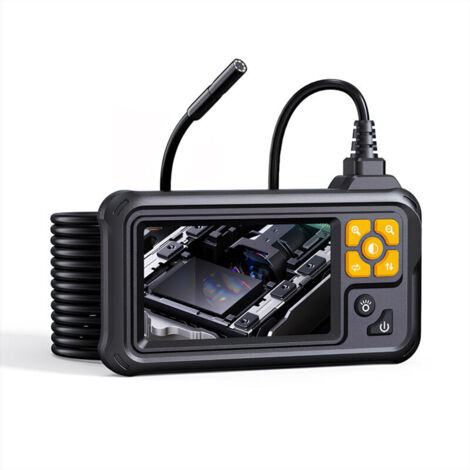 Caméra Endoscopique Double Objectif, 1920P HD Ecran IPS 4.3 Pouces Camera Inspection Canalisation avec 8 LED Réglables, Camera Câble(16,5 FT/5M) (1/4)