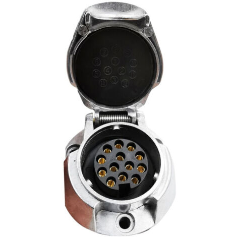 Connecteur de remorque femelle en alliage d'aluminium 13 broches 12V pour caravanes de remorque standard EU A (1/4)