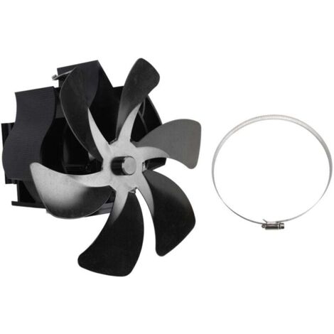Ventilateur De Poêle à Bois 8 Pales - 2 Moteurs + Thermomètre - Sans Marque