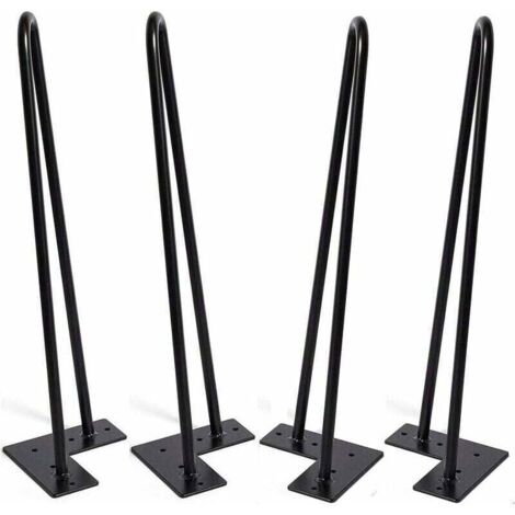 pieds de table en épingle à cheveux, massifs, 2 fils, longueur 30 cm (1/4)