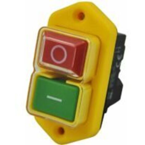 Interrupteur intégré, interrupteur à bouton-poussoir électromagnétique étanche pour outils électriques avec protection contre les coupures et les sous-tensions, 230 V (1/4)