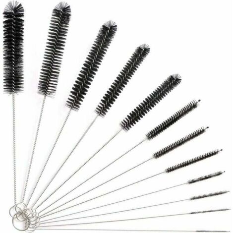 12Pcs Tube Brosse de Nettoyage,Goupillon Nettoyage,Brosse de Nettoyage Tube pour Bouteille en Verre Bébé Biberon Bouilloire Clavier, Tuyau Brosses de Nettoyage,Brosse de Nettoyage Bouteille (1/4)