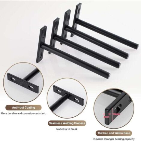 LAMO Manufaktur Support Mural En Métal, équerre Pour étagère Murale, Industrial, Blanc, 20x10x4 Cm, 1 Pièce, LLR J 200 9016