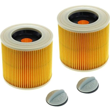 Cartouche filtrante , lot de 2 filtres pour aspirateur Kärcher, compatible avec les modèles Kärcher WD3 Premium, WD2, WD3, WD3P, MV2 et MV3 - Filtre WD3 - Filtre de rechange pour aspirateur Kärcher 6. (1/4)