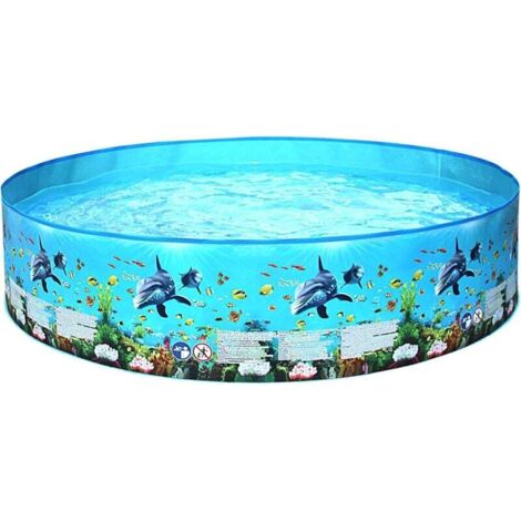 Piscine d'été pour enfants - Sans gonflage - Piscine d'eau pour enfants - Piscine pour chien - Piscine pour l'extérieur - Non gonflable - 152 x 25 cm