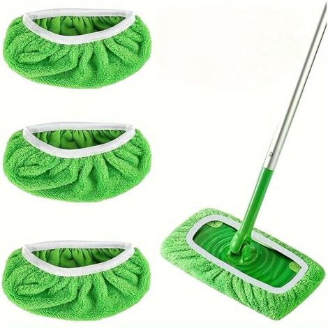 Lot de 6 lingettes de rechange en microfibre , adaptées aux balais, faciles d'entretien et indispensables pour le nettoyage. (1/4)