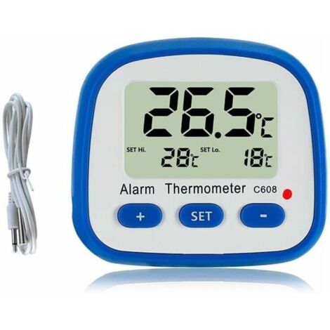 Thermomètre numérique pour réfrigérateur et congélateur - Avec aimant et support (1/4)