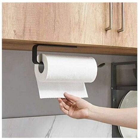Porte Sopalin, Porte Rouleau Papier Cuisine, Porte Essuie Tout de Cuisine sous l\'armoire, Support Essuie Tout Derouleur Essuie Tout Support Sopalin Pas de Perçage (A-29,5cm) (1/3)