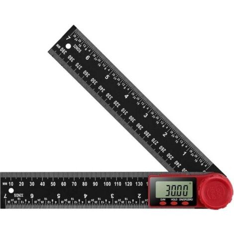 Rapporteur Numérique Règle D\'Angle Numérique Goniomètre Numérique 360 ° avec Grand écran LCD Outil de Mesure de Règle (200mm) (1/4)