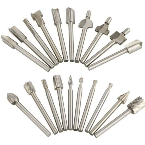Paquet de 20 fraises de coupe en carbure de tungstne Dremel forets meuleuse rotative (1/4)