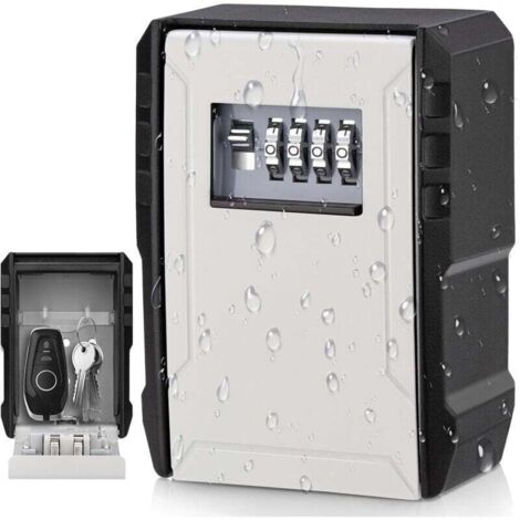 Boite a Clefs Securisee Exterieur Etanche Boite Clefs Boite Cls Murale Grand Boite a Cle pour Les Cls, Les Cartes Maison Les coles Le Bureaux La Garages (1/4)
