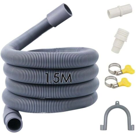 1.5 Meter Tuyau de Vidange Universel, pour machine à laver, Tuyau D'évacuation D'eau pour Lave-linge et Lave-vaisselle (1/4)