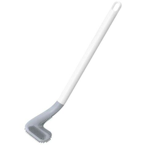 Brosse WC de Golf, Brosse de Toilette à Manche Long,Brosse de Toilette à 360 °,Brosse de Nettoyage en Silicone Flexible pour Cuvette de Toilette Murale sans perçage, séchage Rapide(40 x 7,2 x 5 cm)