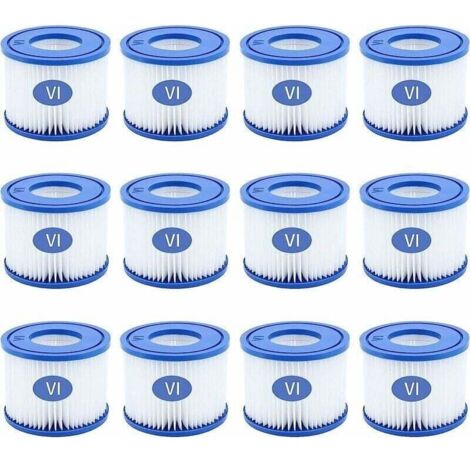 Lot de 8 cartouches filtrantes pour piscine de type VI pour Bestway taille 6-58323 (1/4)