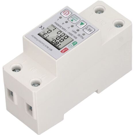 Protecteur Multifonction WiFi avec PC de Mesure Rail de Guidage 35mm Commutateur de Compteur de Puissance Intelligent WiFi AC85-300V 63A pour Protecteur Multifonction Tuya (1/4)