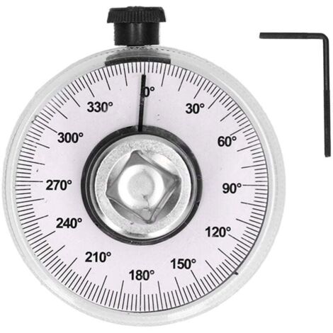 360 ° Gauge d'angle de couple 1/2 pouce Rotation de rotation Testeur de mesure outil universel pour la voiture (1/4)