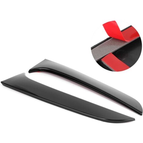 Qiilu Ailerons Latéraux De Fenêtre Arrière ABS Noir Brillant - 2 Pièces Pour Audi Q7 2014-2019 - Look Sportif Et Élégant