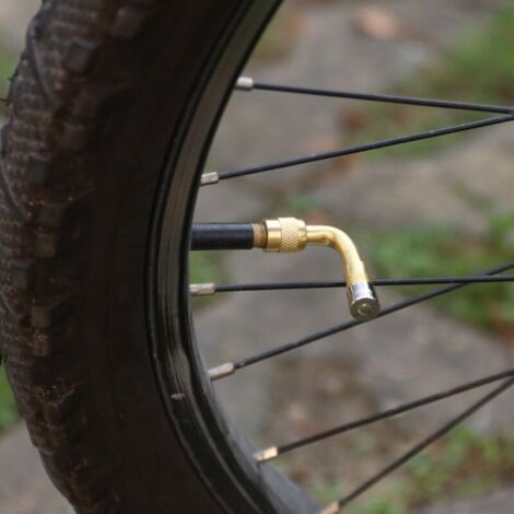 7 Pièces Extension Valve Pneu Coudée Cuivre - 45° 90° 135° + Tuyau 16cm Pour Voiture Moto Vélo