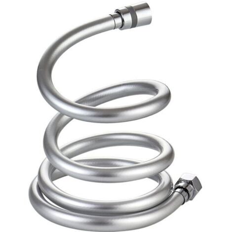 Flexible de douche,Flexible de Douche Tuyau de Douche en PVC 1.5 m, Flexible de Douche 360 Anti-Torsion et Anti-Pliure avec Connecteur en Laiton, Universel G 1/2\" (1/4)