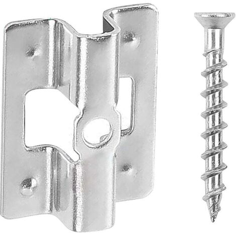 Lot de 100 clips de terrasse, en acier inoxydable, avec vis, WPC, en acier inoxydable, de 7 mm, pour fermeture de sol en bambou
