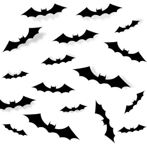 【Matériau de haute qualité】 L&39autocollant de chauve-souris 3D est fabriqué en PVC de haute qualité, imperméable et durable. Les autocollants chauve-souris 3D sont lisses d&39un côté et mats de l&39a (1/4)
