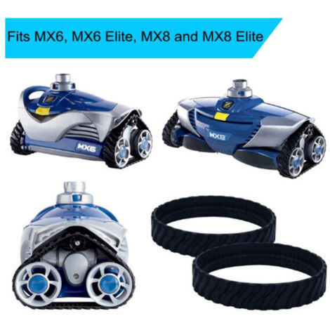 2 chenilles adaptables pour Zodiac MX6 MX8 MX9, pneus de Robot Nettoyeur Piscine Baracuda R0526100 (1/4)