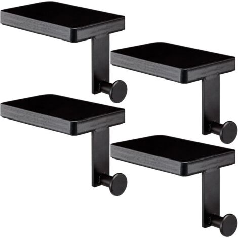 Supports de chaussettes de Noël en métal pour cheminée - Décoration de fête de Noël (4pieces , noir) (1/4)