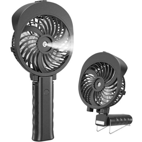Ventilateur Brumisateur Main Ventilateur d’Atomisation Ventilateur de Poche mini Portatif Ventilateur Pliable USB Rechargeable Refroidisseur Portable pour Voyage/Camping/extérieur (1/4)