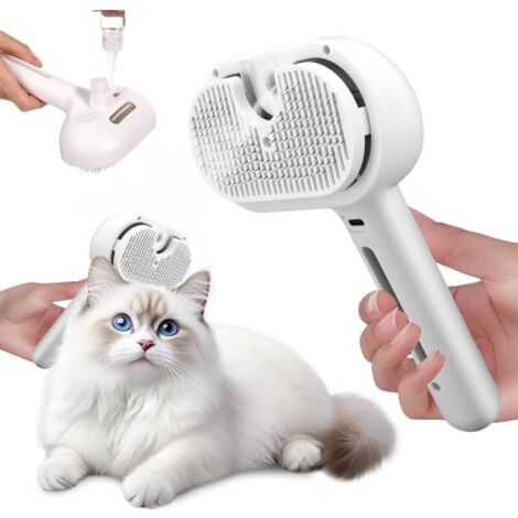 Brosse Chat Vapeur Brosse Chien Vapeur pour Poils Longs et Courts Brosse avec Réservoir D'eau pour Animaux de Compagnie Brosses de Toilettage pour Chats