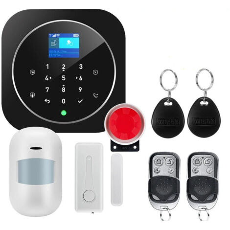 Système d'alarme Maison sans Fil 2G, Système de Sécurité Maison Wi-FI avec 120DB Sirène, Contrôle APP, 8 Pièces (1/4)