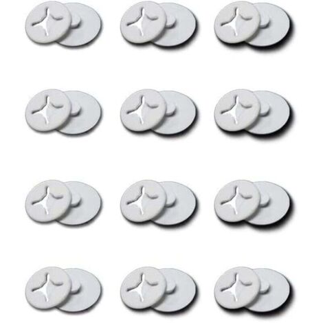 Lot de boutons de fixation pour moustiquaire, fenêtre, moustiquaire, fenêtre de toit, sans perçage (12PCS, Blanc) (1/4)
