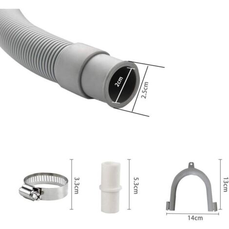 Tuyau De Vidange Flexible 3m – TPE Blanc Ø17mm | Extension Climatiseur, Lave-linge, Machine à Laver