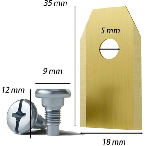 Lot De 36 Lames Pour Robot Tondeuse – Acier Inoxydable Et Titane – Compatible Husqvarna (doré)