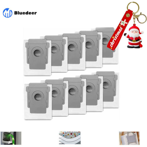 Paquet de 10 Sacs d'Aspirateur Compatibles avec iRobot Roomba i & s Series - Pour i17 i7 + i7Plus (7550) i3 + (3550) i4 + (4552) i6 + (6550) i8 + (8550) s9 + (9550) - Sacs de Déménagement de Saleté Au (1/4)