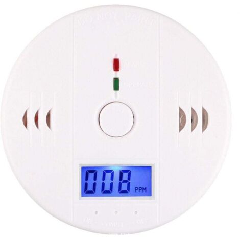 Détecteur de Monoxyde de Carbone, Détecteur de CO Intelligent avec l'Écran LCD, avec Bouton de Test et Voyant d'état LED (1PC, 10x3,7 cm) - Bluedeer (1/4)