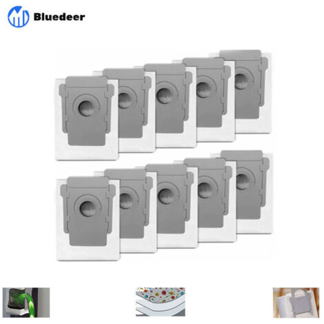 Paquet de 10 Sacs d'Aspirateur Compatibles avec iRobot Roomba i & s Series - Pour i17 i7 + i7Plus (7550) i3 + (3550) i4 + (4552) i6 + (6550) i8 + (8550) s9 + (9550) - Sacs de Déménagement de Saleté Au (1/4)