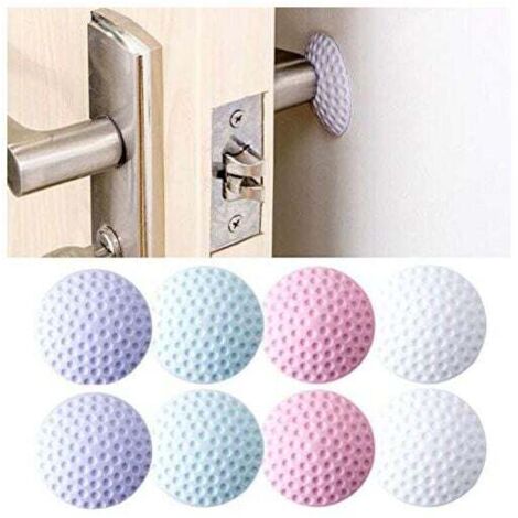 Butoir de porte autocollant, protection murale, butée de porte, butée de poignée en caoutchouc, 8 pièces (1/4)