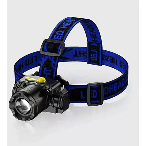 Lampe frontale avec zoom, lampe frontale LED rechargeable, lampe frontale puissante, lampe frontale haute puissance adaptée à la course à pied, au camping et à la randonnée (1/4)