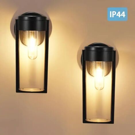 Éclairage paysager extérieur créatif avec filament de tungstène solaire, applique murale cylindrique haut de gamme pour allées et clôtures (2 pièces) (1/4)