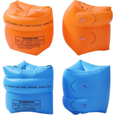 2 paires (4 pièces) de brassards, adaptés aux adultes et aux enfants, équipés d'un système à double chambre à air, offrant confort et flottabilité optimale. (1/4)