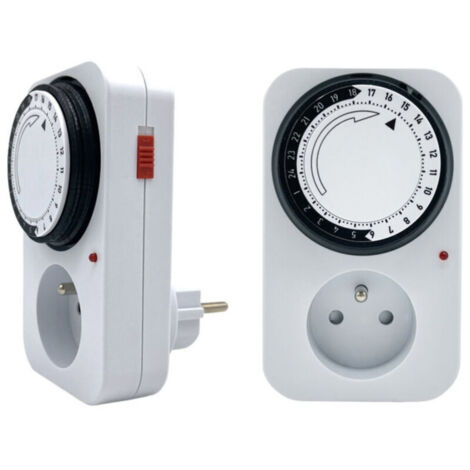Minuteur mécanique pour usage quotidien avec voyant lumineux 3680 W - Blanc (1/4)