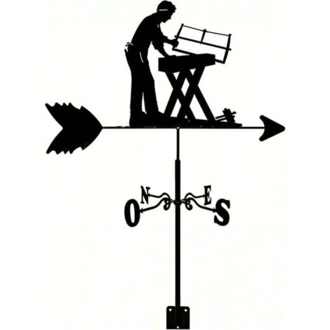 Girouette décorative  pour le travail du bois, kit indicateur de direction du vent pour pelouse extérieure (1/4)