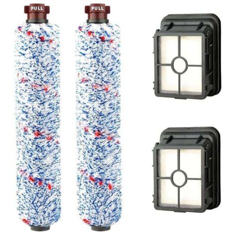 Accessoires de rechange : 2 brosses rotatives multi-surfaces + 2 filtres, accessoires pour aspirateur (1/4)