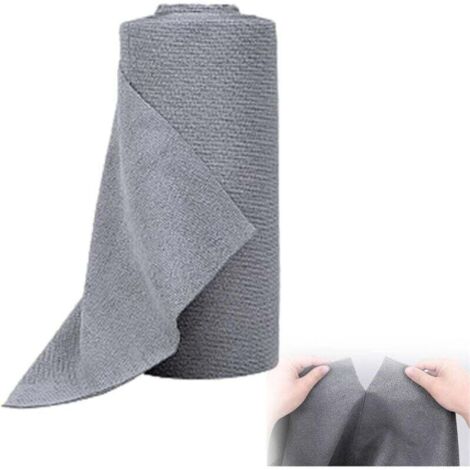 Rouleau de chiffon de nettoyage en microfibre détachable , lavable à sec et humide, rouleau d'essuie-tout réutilisable, chiffon non pelucheux (1/4)