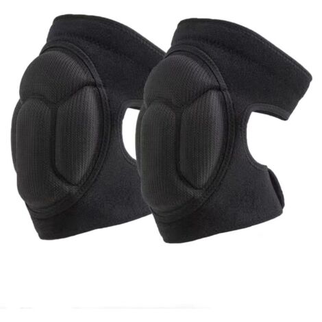 1 Paire Genouillères de Protection, Genouillère Travail Avec 3CM Mousse Coussin,Anti-collision Protege Genoux Imperméable Respirant,Jardinage Jogging Travaux,Noir,Taille:M(Tour de cuisse : 36-42 cm) (1/4)