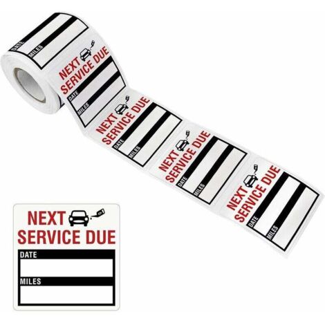 150 PCS Étiquettes Autocollantes de Rappel pour Vidange d'Huile, 2 x 2 pouces, Noir (1/4)
