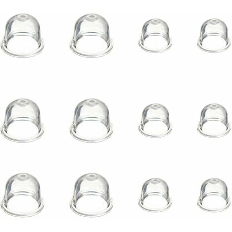 12 Pcs Pompe d\'ampoule d\'amorce Blanche 19 mm et 22 mm Tasse d\'huile de Carburateur Transparente pour Tondeuse, Machine de haie, Scie Essence, Ampoule d\'amorce de Carburant de Ventilateur,DOLASO (1/4)