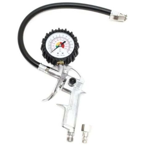 Pistolet de gonflage avec manomètre 0-16 bar pour pneus de voiture et de moto (1/4)